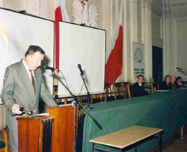 Rector of Warsaw University of Technology, prof. M.Dietrich speaks