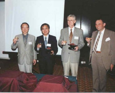 In the moment after prizing of S.Kato and T.Tarnai by Tsuboi Awards (both in middle)